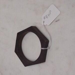 Wooden Brown Hexagon Style Bracelet #BWP